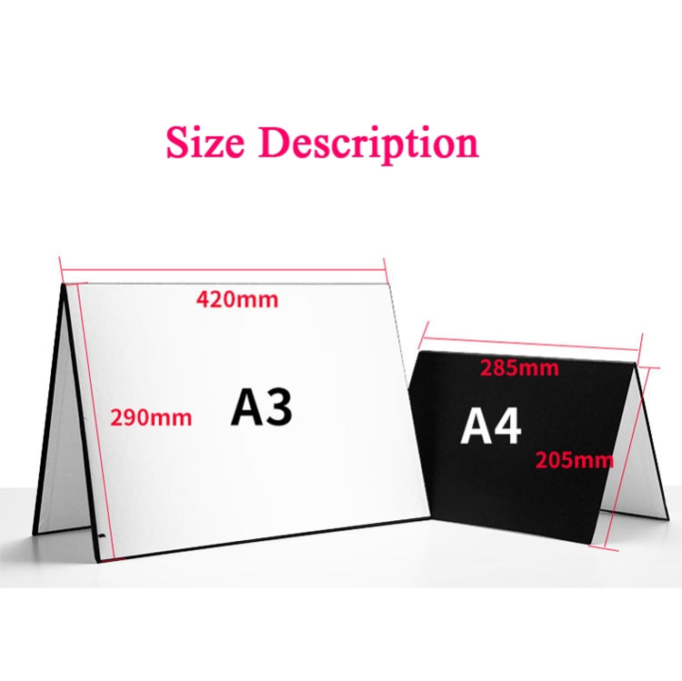 Versatile 3-in-1 A4 Cardboard Folding Light Diffuser Set