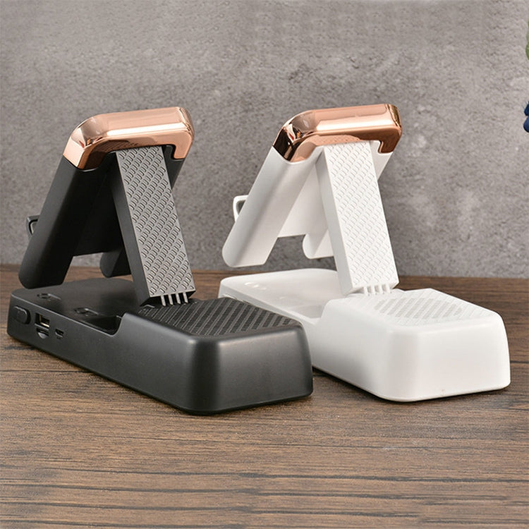 Bluetooth Speaker Desktop Stand for Mobile Phones and Tablets with Multiple Play Modes (White)