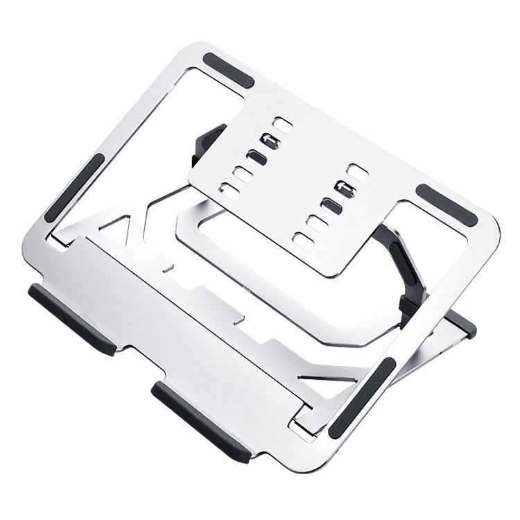Elegant Silver Aluminum Alloy Laptop Bracket with Folding Design