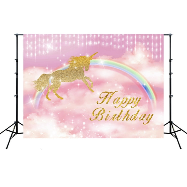 Enchanting Unicorn Photography Background Cloth for Birthday Party (W044)