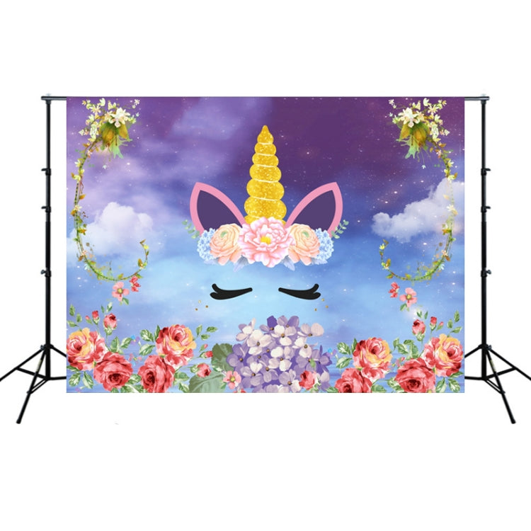 Unicorn Photography Background Cloth - Birthday Theme Party Photo Backdrop (W073)