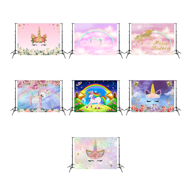 Enchanting Unicorn Photography Background Cloth for Birthday Parties and Photo Shoots