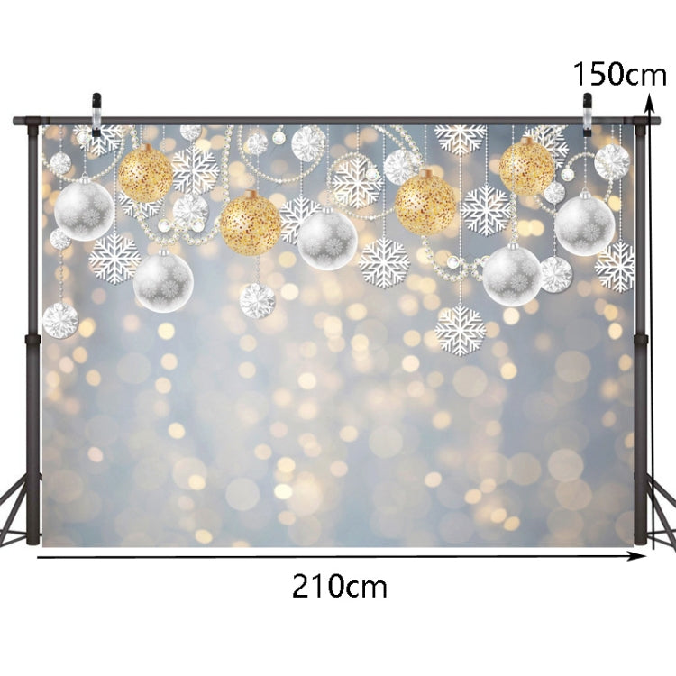 Christmas Ball Snowflake Party Photography Backdrop - 2.1m x 1.5m