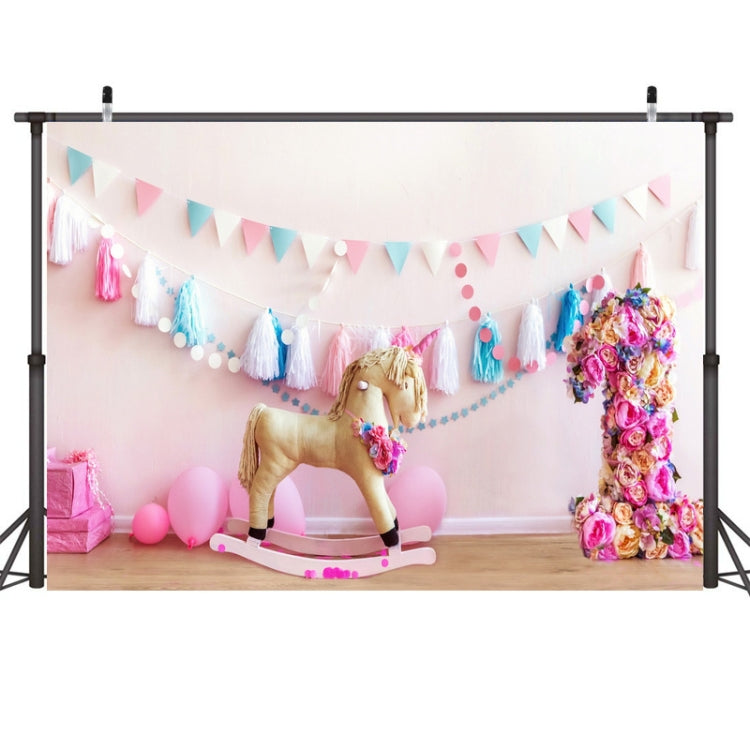 1st Year Birthday Photography Background Cloth 2.1m x 1.5m for Birthday Party Decorations
