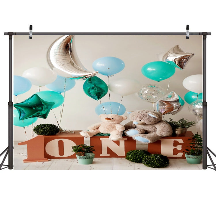 One Year Old Birthday Photography Background Cloth - 2.1m x 1.5m - Birthday Party Decoration - Vinyl - Fade-Resistant