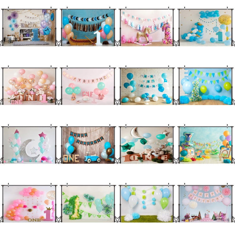1st Year Birthday Photography Background Cloth 2.1m x 1.5m for Birthday Party Decorations