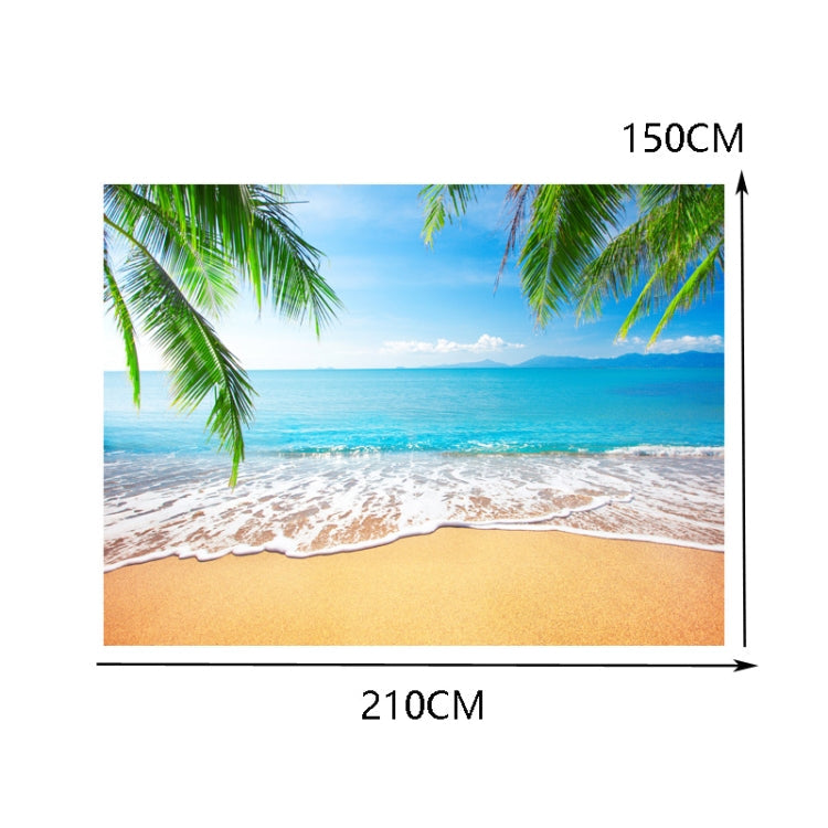 Coconut Tree Sea View Photography Cloth - 2.1m x 1.5m Dimensions