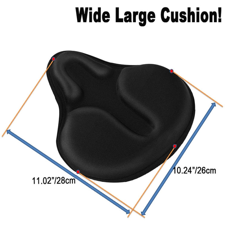 2 Pack Silicone Padded Bicycle Seat Cover for Enhanced Riding Comfort (Black)