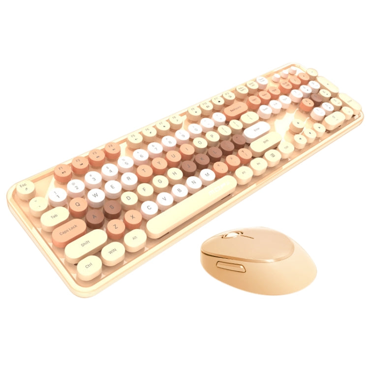 Mofii Sweet Wireless Keyboard And Mouse Set in Milk Tea Mixed Color