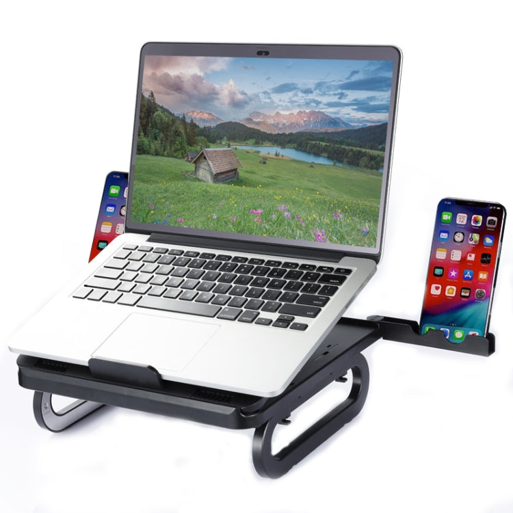 A23 Foldable Notebook Stand With 10-Speed Adjustment for Computer Cooling and Lifting, Color: Regular (Black)