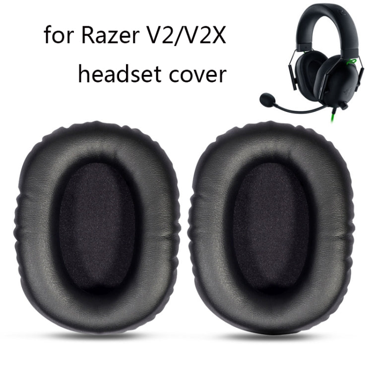 Razer V2 Headset Sponge Cover Set in Black Skin with Black Net