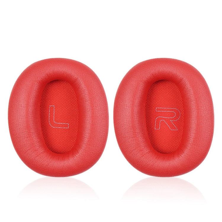 Protein Skin Leather Headset Sponge Earmuffs for Edifier Headphones (Red)