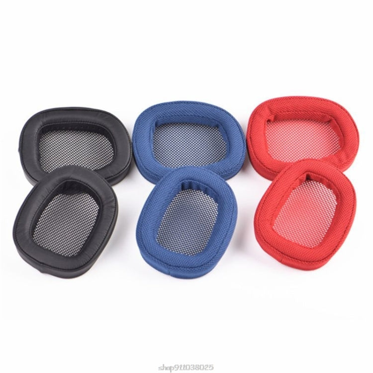 Blue Grid 2-Piece Sponge Earmuff Covers for Logitech G433 G Pro Headphones