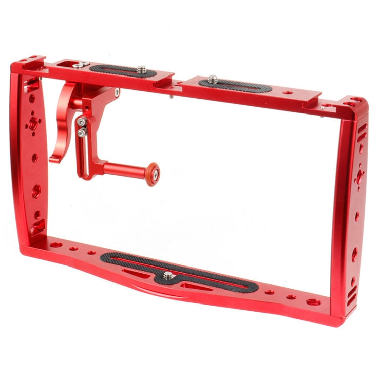 Underwater Diving Dual Handheld Grip Stabilizer for GoPro HERO9/8/7 with Red Bracket + Shutter