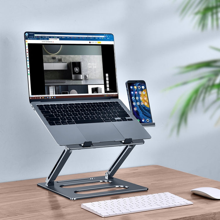 Adjustable Aluminum Notebook Stand for Enhanced Work Setup