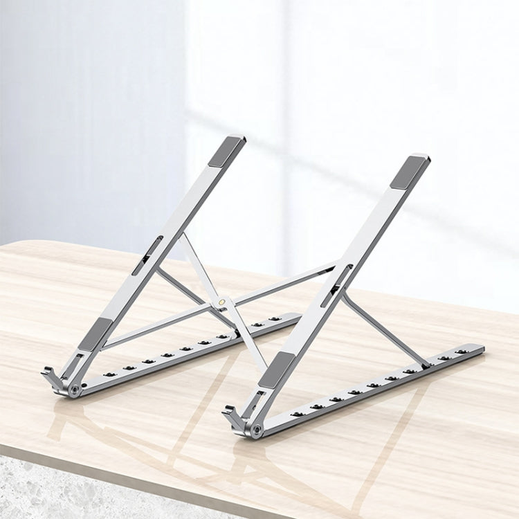 Oatsbasf V01 Portable Aluminum Alloy Laptop Cooling Stand (Silver)