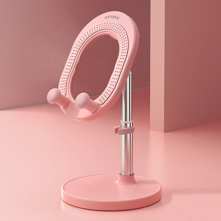 OATSBASF Live Telescopic Desktop Compact Portable Phone Holder, Standard: Bracket Pink