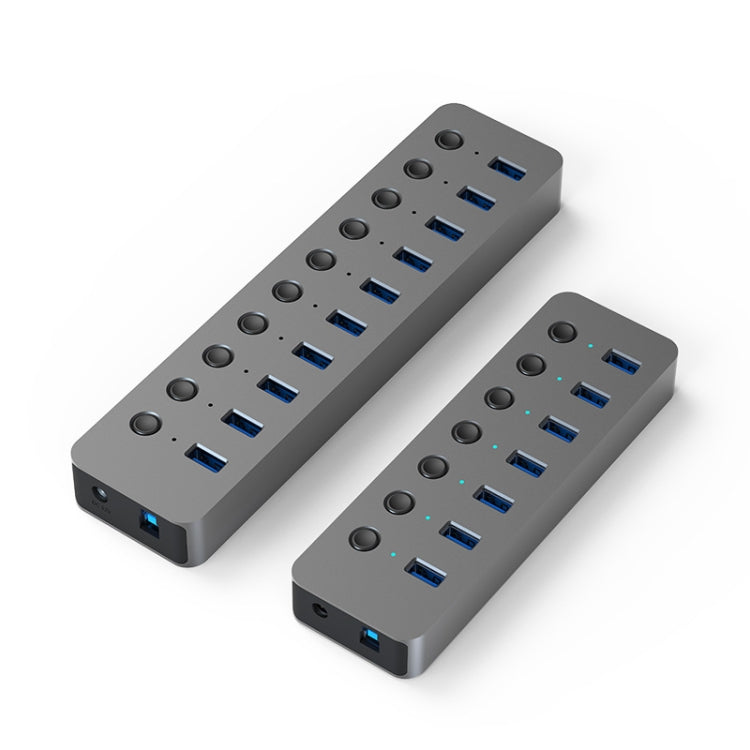Blueendless 7-Port USB Splitter with Aluminum Alloy QC Fast Charge Expander