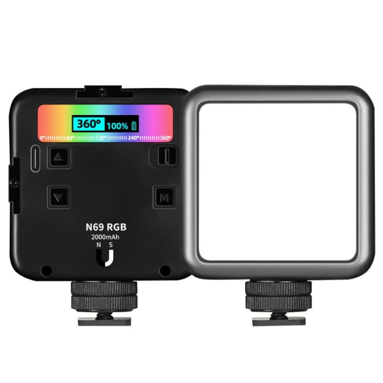 Portable Handheld Camera Fill Light with OLED Display and Versatile Lighting Options