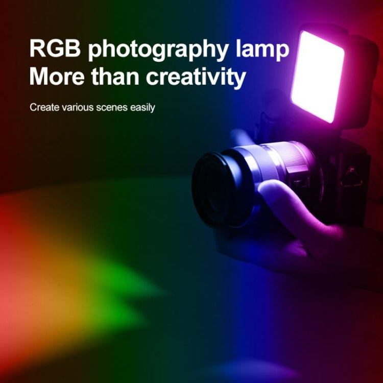 Portable Handheld Camera Fill Light with OLED Display and Versatile Lighting Options