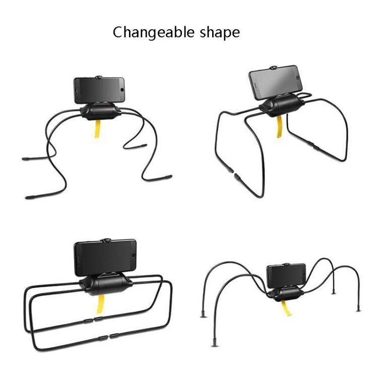 Spider Tablet Holder with Adjustable Rotating Legs and Elastic Band (Black)