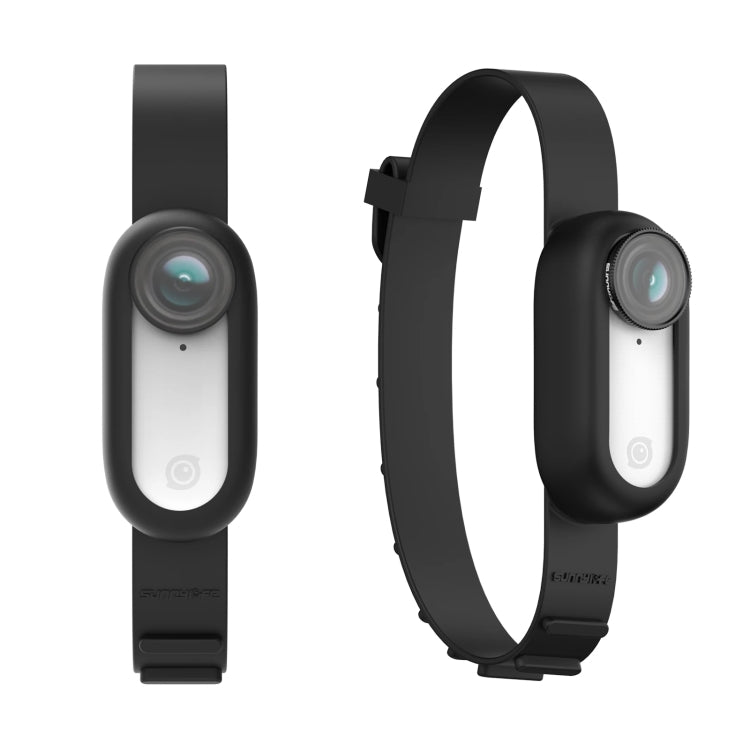 Camera Strap Silicone Protective Cover Wristband Palm Backpack Bicycle Strap Cat Collar For Insta360 GO2 (Black)