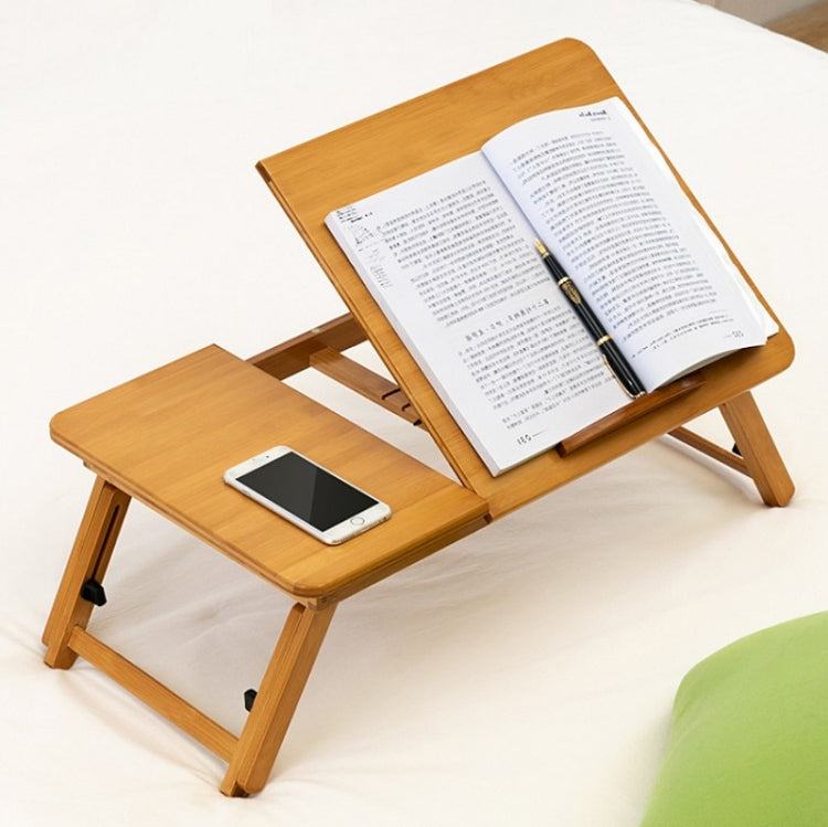 Folding Bamboo Laptop Desk with Adjustable Height and Angle