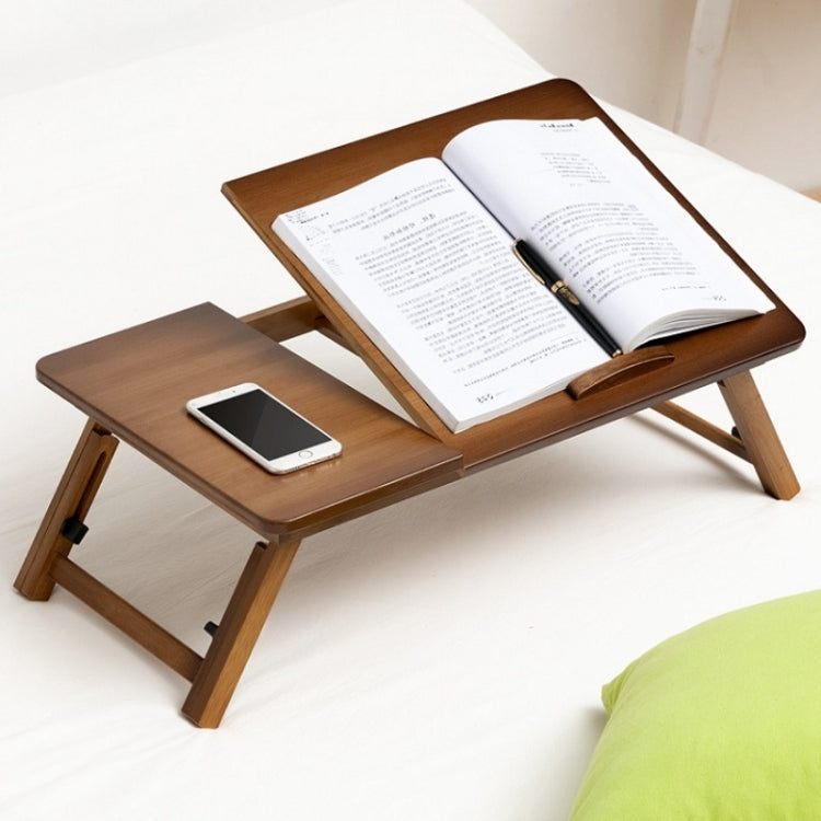 Adjustable Height Folding Laptop Desk with Bamboo Construction