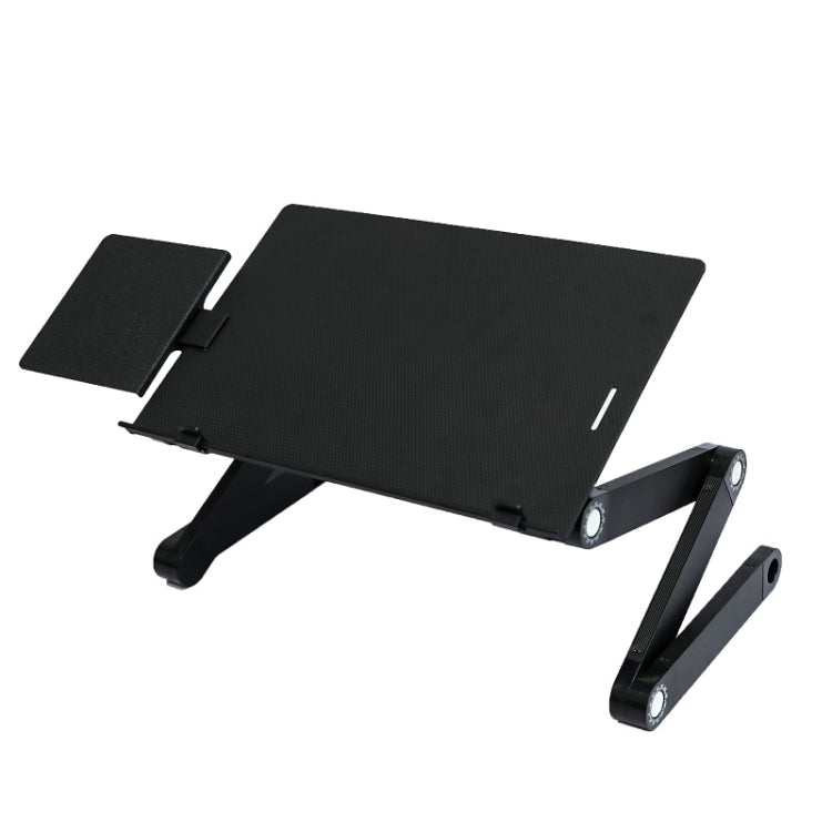 T8 Adjustable Aluminum Alloy Laptop Desk with Cooling Fan (Black)