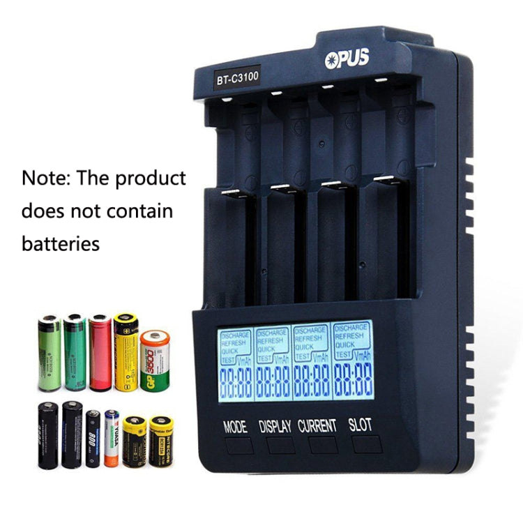 Intelligent 4-Slot Battery Charger with LCD Screen and Flexible Charging Options (UK Plug)