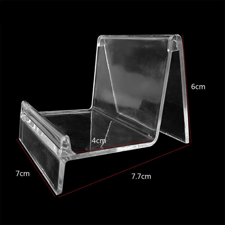 Transparent Wallet and Phone Display Stand with 1 Layer, Set of 10