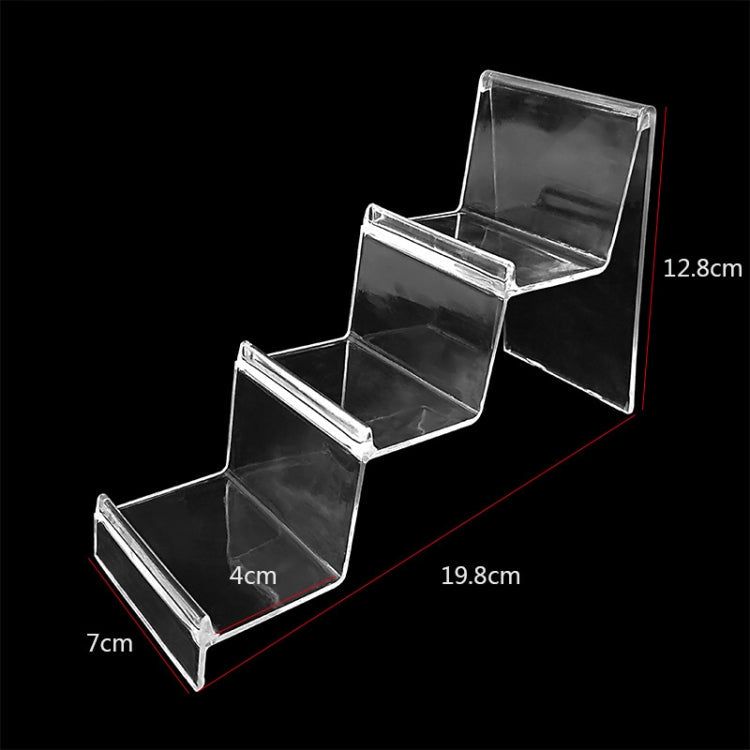10-Piece Thickened Transparent Plastic Phone and Mask Display Stand