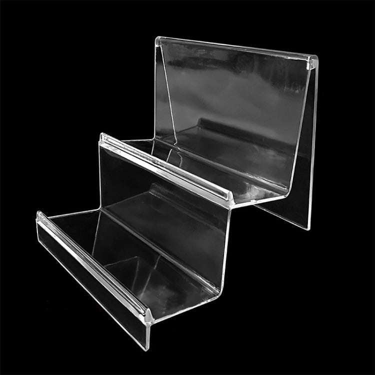 10-Piece Sturdy Transparent Plastic Display Stand for Wallets, Phones, and Masks