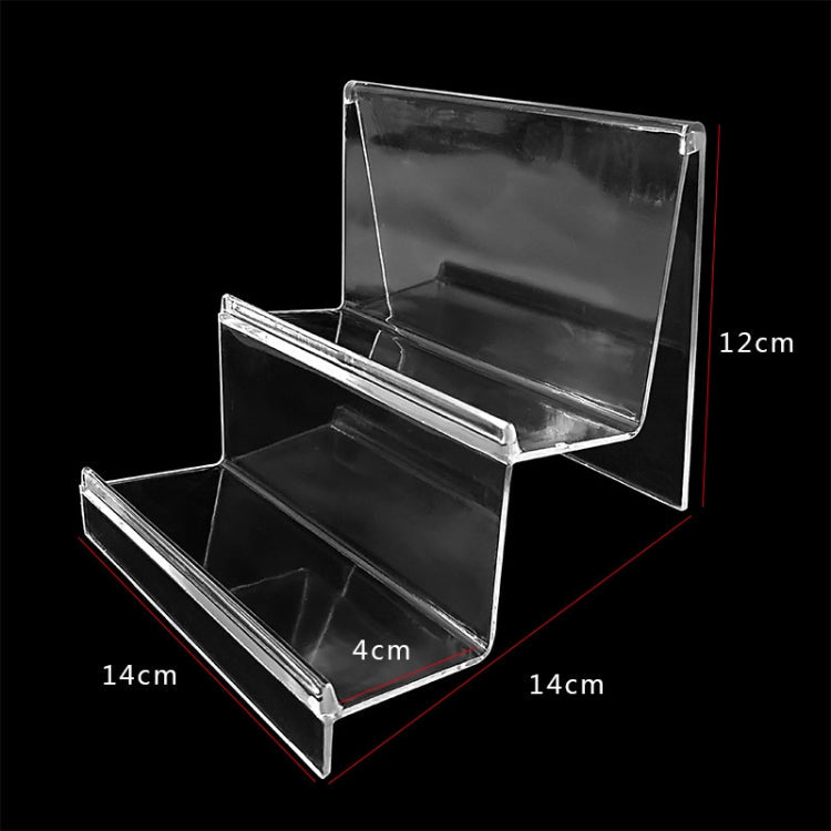 10-Piece Sturdy Transparent Plastic Display Stand for Wallets, Phones, and Masks