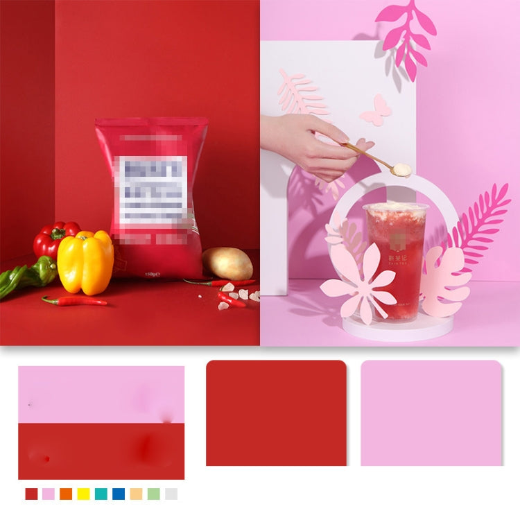 60 x 60cm Dual-Sided Non-Reflective Matte PVC Photo Background Board (Red + Pink)