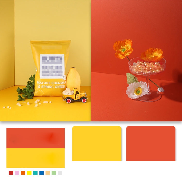 Matte PVC Board for Filming and Photography (Orange + Yellow)