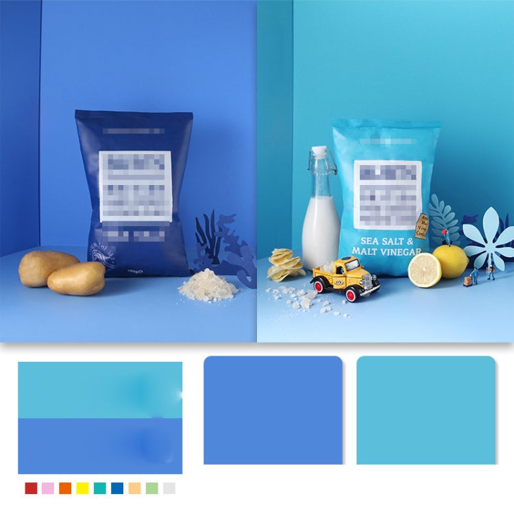 Non-Reflective Matte PVC Board for Photography - Sky Blue + Lake Blue