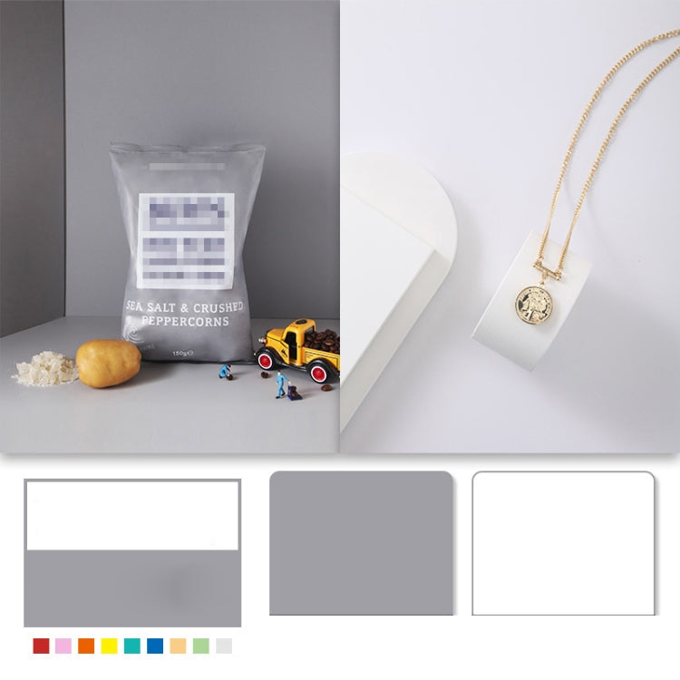 60 x 60cm Non-Reflective Matte PVC Board for Filming and Photography (White + Gray)