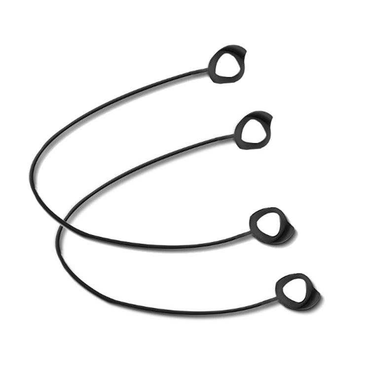 3-Pack Black Silicone Bluetooth Headphone Anti-Lost Ropes for Samsung Galaxy Buds 1/2
