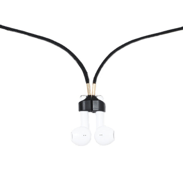 Magnetic Anti-Lost Rope for AirPods - Black Wireless Earphones with Strong Acrylic and Silica Gel