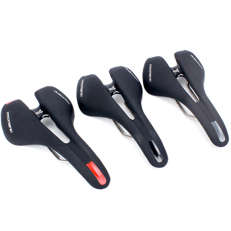 PROMEND SD-575 Breathable Cycling Saddle with Microfiber Leather and Hollow Cushion (Black Gray)