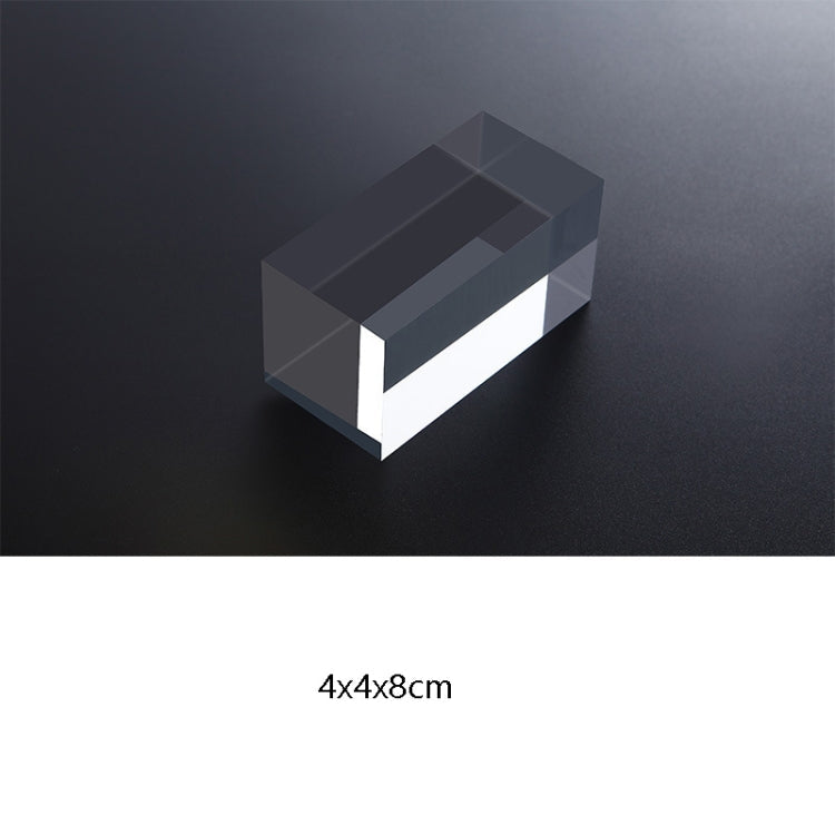 Transparent Acrylic Geometric Photo Props - Set of 2 Cube Ornaments 4x4x8cm