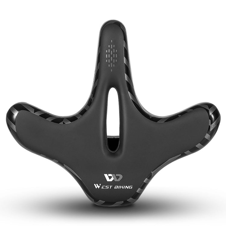 WEST BIKING Black Goose Bicycle Hollow Seat with Night Riding Warning Tail Light