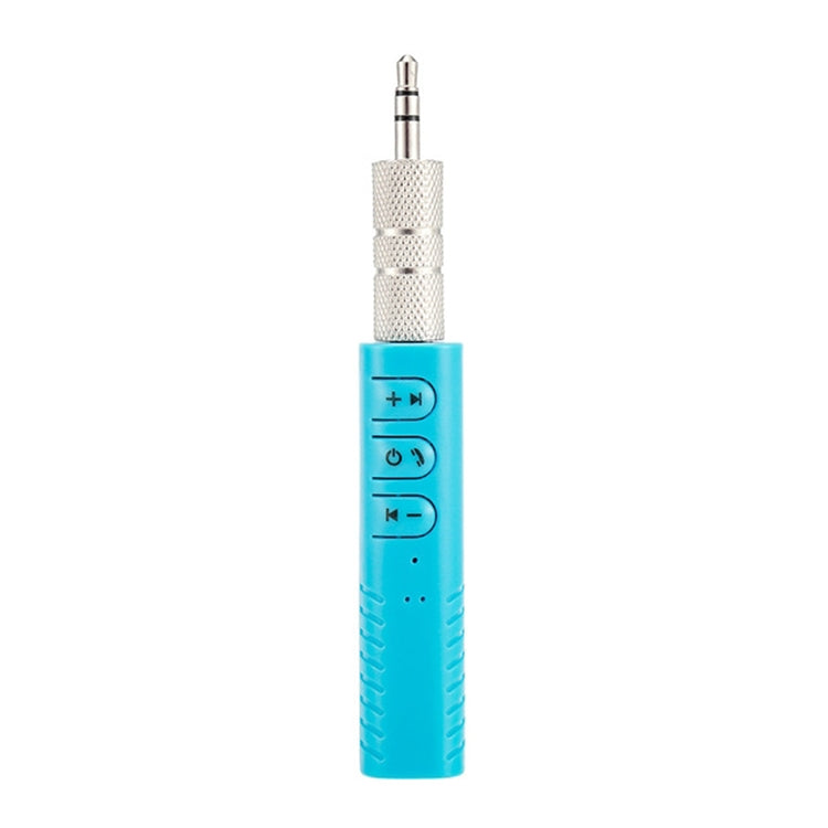 H-139 3.5mm Lavalier Bluetooth Audio Receiver with Metal Adapter (Blue)