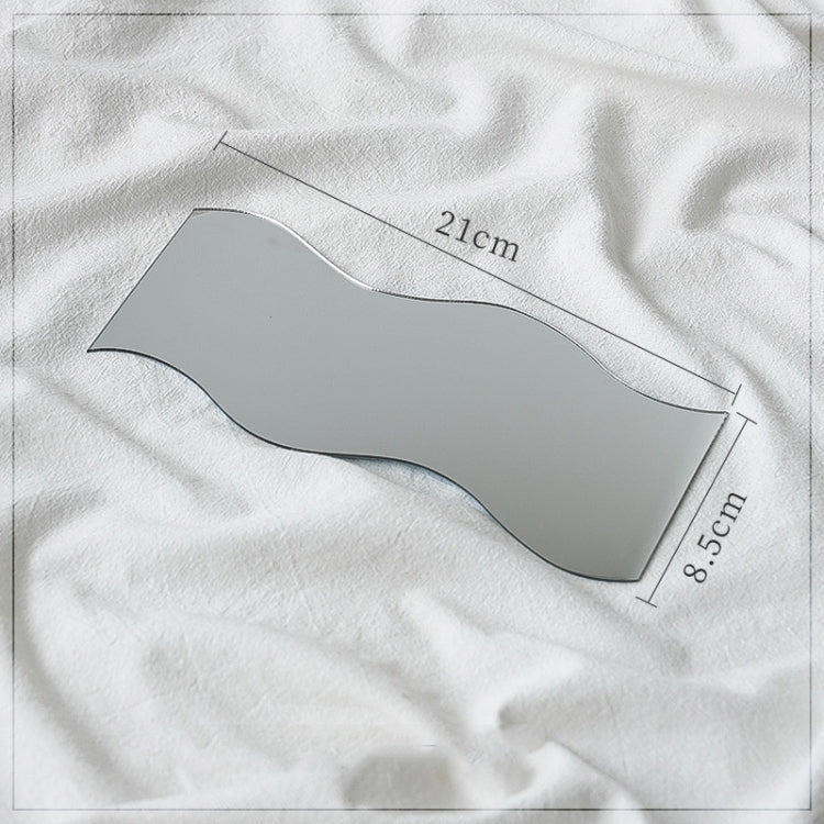 5-Piece Acrylic Geometric Mirror Reflector Photo Props Set - S-shaped 8.5x21cm