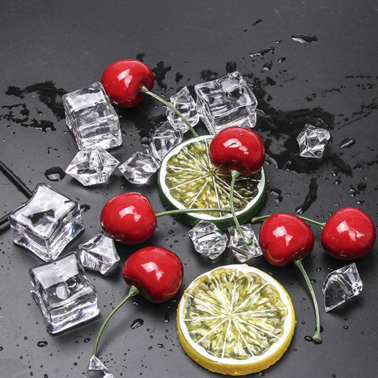 Gourmet Photography Fake Ice Cube Props Set with Fruit Decor