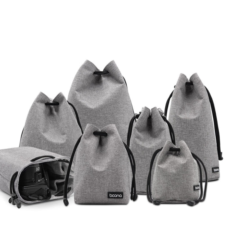 Benna Waterproof SLR Camera Lens Bag - Gray, Medium Size