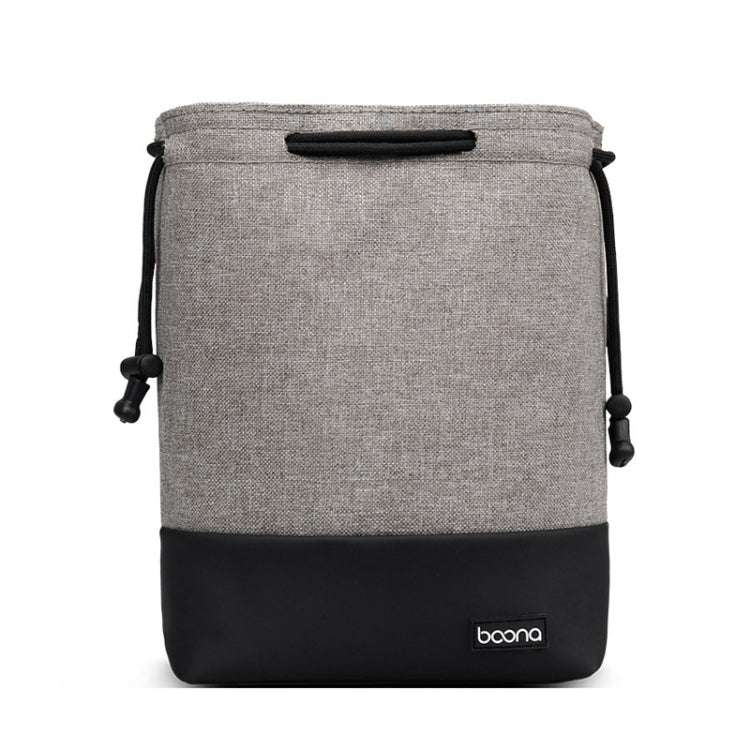 Baona Waterproof Micro SLR Camera Bag Protective Cover Drawstring Pouch Bag - Large Gray