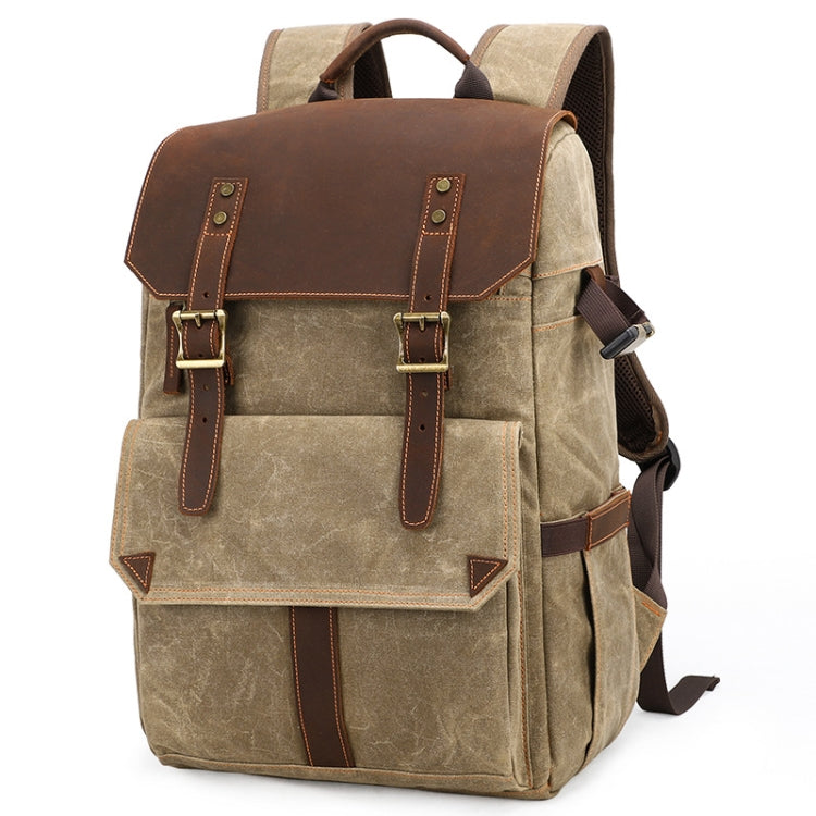 K-011 Khaki Waterproof Camera Backpack