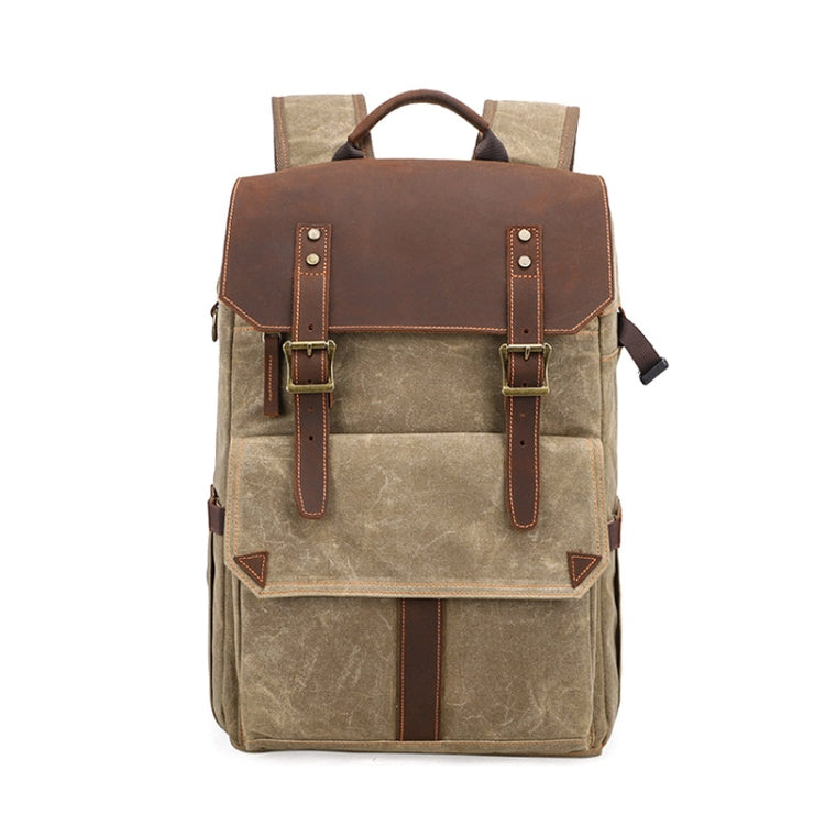 K-011 Khaki Waterproof Camera Backpack